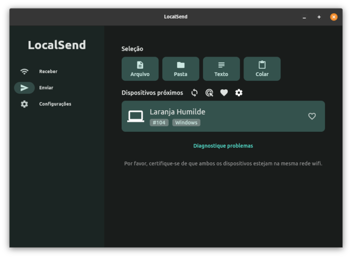 Como compartilhar arquivos em rede no Linux com Warpinator e o LocalSend 2 Como compartilhar arquivos em rede no Linux com Warpinator e o LocalSend 1