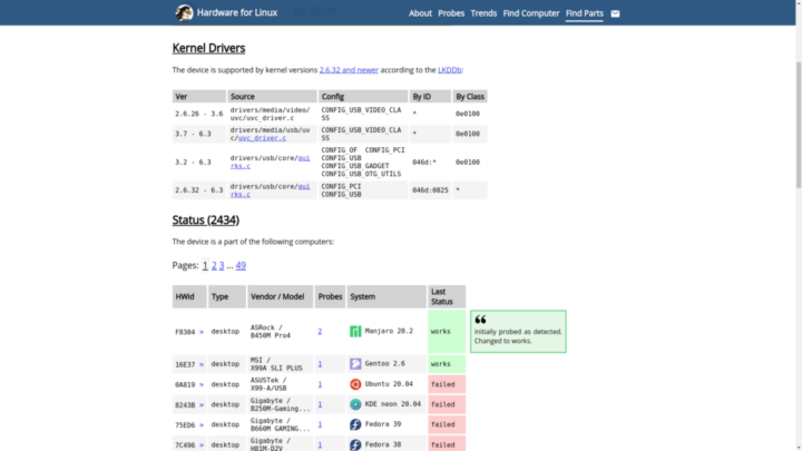 A peça que você quer comprar funciona no Linux? Este site tem a resposta! 4