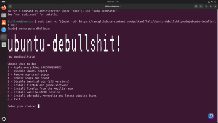 Como Desbostificar o Ubuntu GNOME puro sem snaps e mais (2)