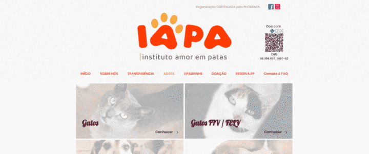 Site Amor em patas