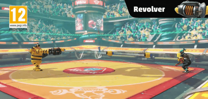 Captura de tela do trailer oficial do Arms 