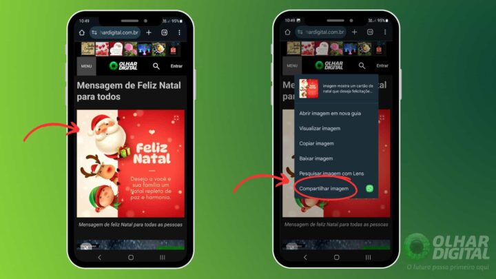 Como enviar mensagem de Feliz Natal pelo WhatsApp - Passo 1