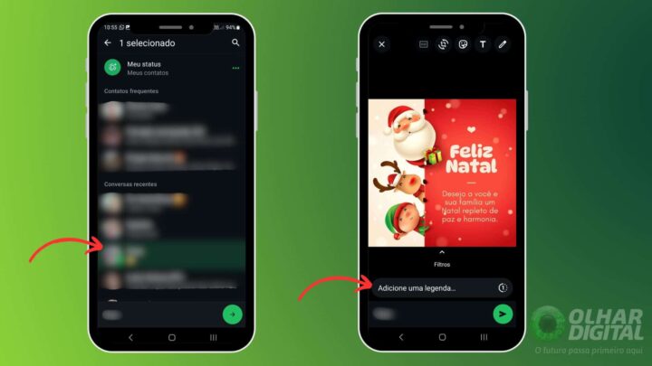 Como enviar mensagem de Feliz Natal pelo WhatsApp - Passo 2