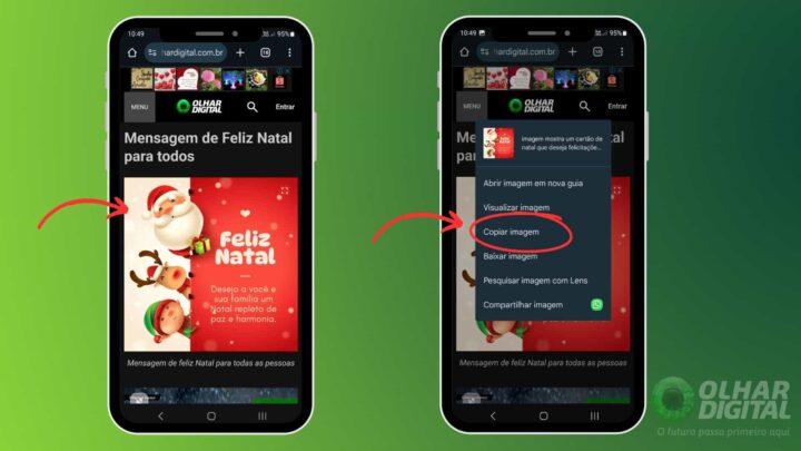 Como enviar mensagem de Feliz Natal pelo WhatsApp - Passo 3