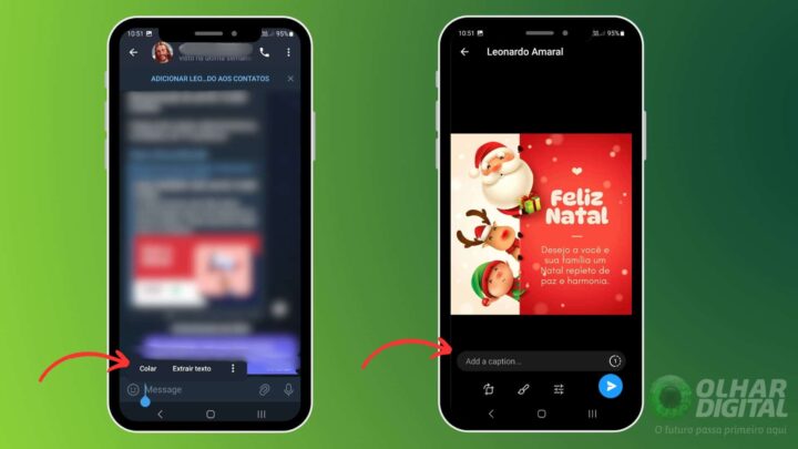 Como enviar mensagem de Feliz Natal pelo WhatsApp - Passo 4
