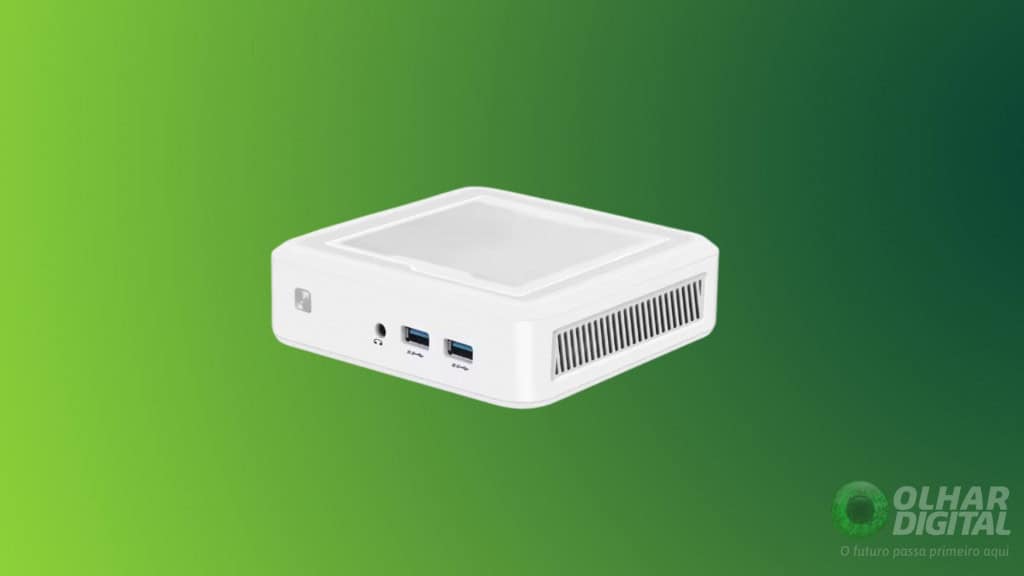 Mini PC com AMD Ryzen 5 ou 7, até 32 GB de RAM e até 1 TB de SSD