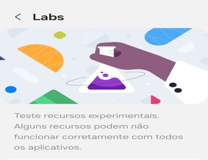 Captura de tela da função Laboratório do celular Samsung