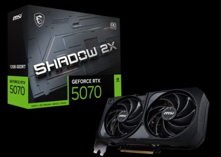 A MSI RTX 5070 12G Shadow 2x OC é uma ótima opção para quem quer rodar jogos em 2K/Quad HD no Ultra sem precisar levar uma topo de linha da Nvidia (Imagem: Nvidia/Divulgação)
