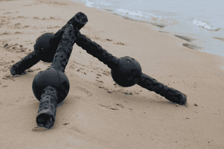 A chamada “metamáquina com pernas” é composta por módulos independentes que podem operar sozinhos ou em conjunto.  (Imagem: Sam Kriegman/Northwestern University)